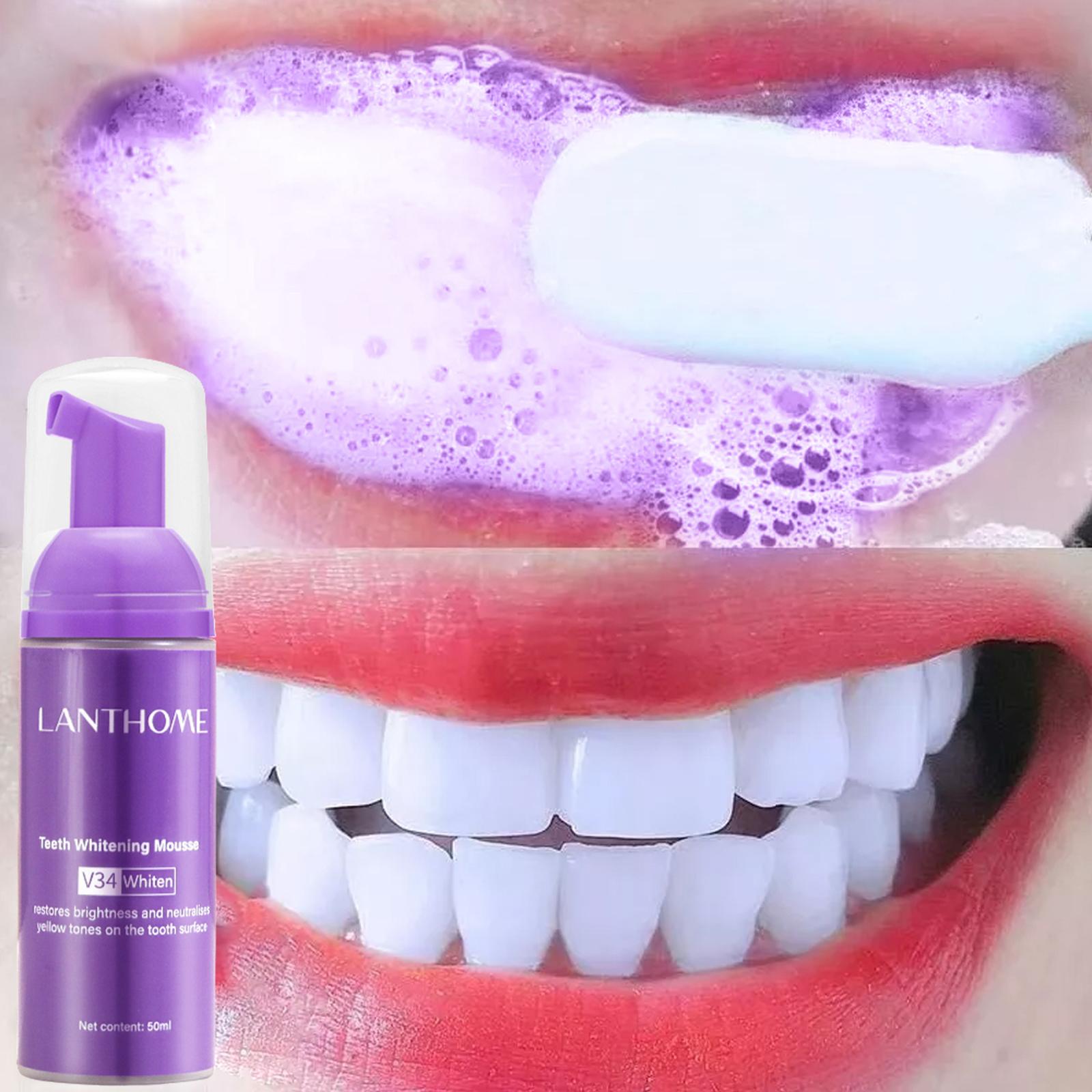 Teeth Whitening Foam Toothpaste - 50MLTeeth 화이트닝 무스 얼룩 제거 신선한