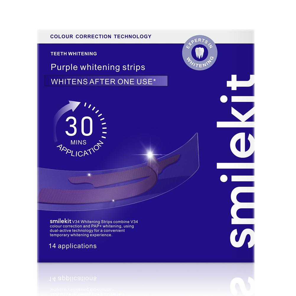 Teeth Whitening Crest - ﻿ 스마일킷 치아 미백 스트립 퍼플