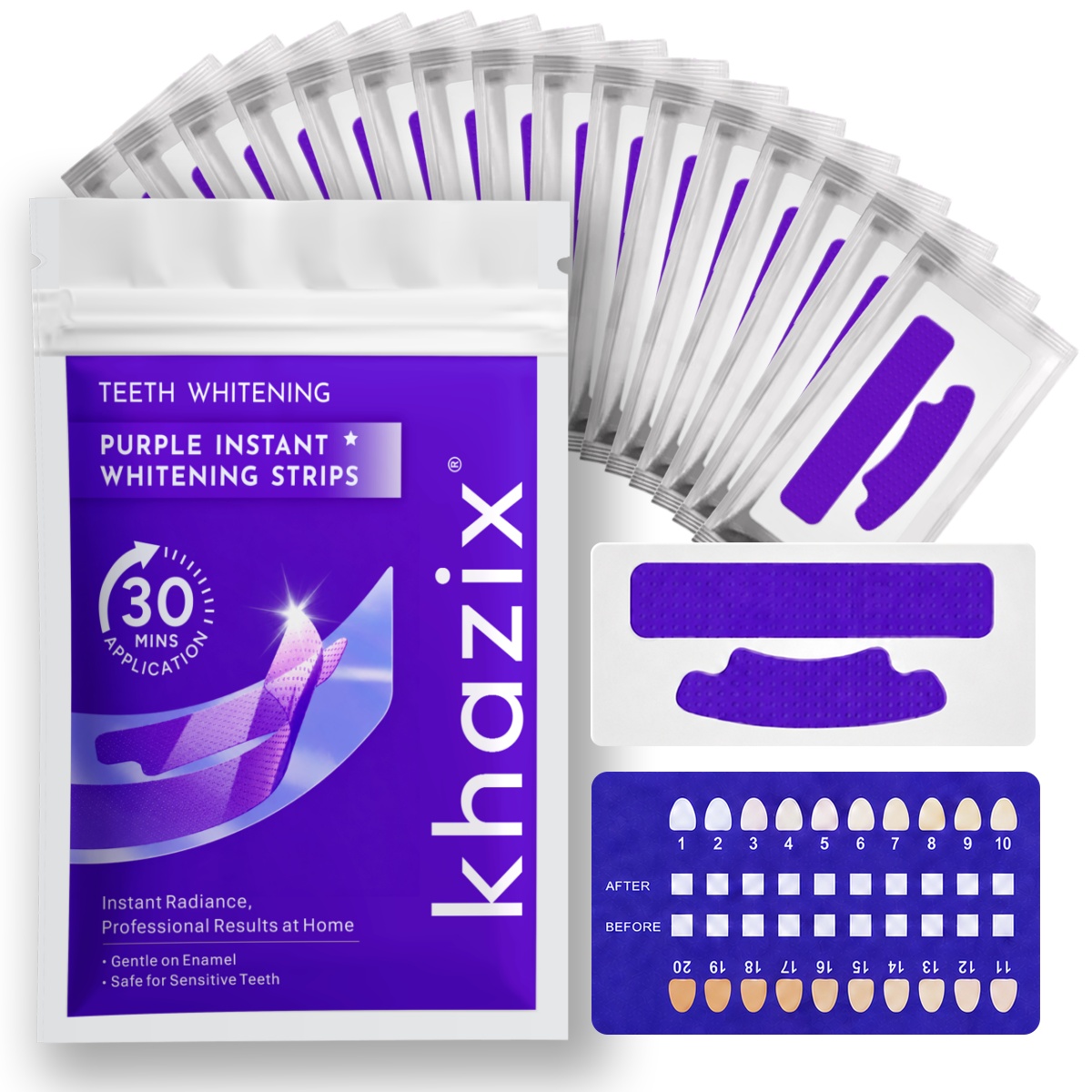 Teeth Whitening Retainer - 1/7쌍 치아 미백 스트립, 더 하얗게