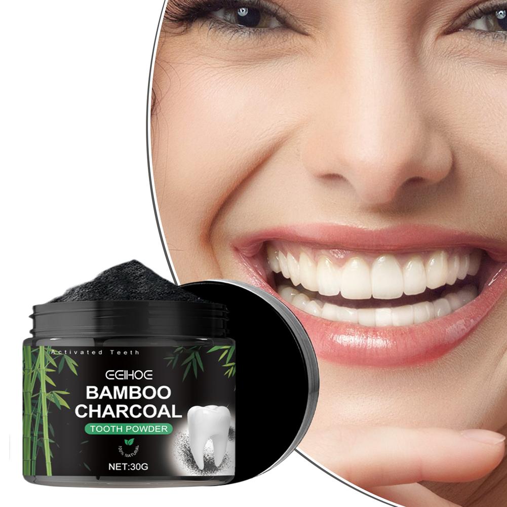 Teeth Whitening Charcoal Powder - 치아 미백 파우더, 활성탄 치아 딥
