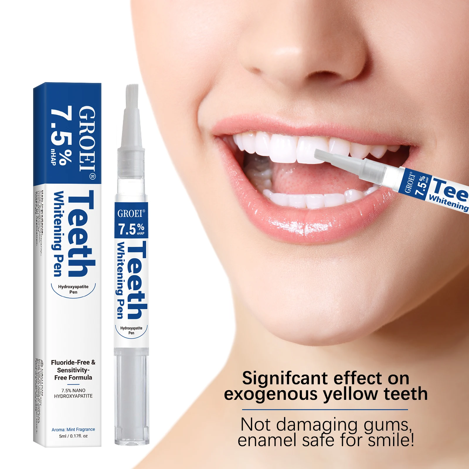 하이드록시아파타이트 치아 미백 펜 눈부신 화이트 얼룩  - Teeth Whitening Q&M 리뷰 및 가격