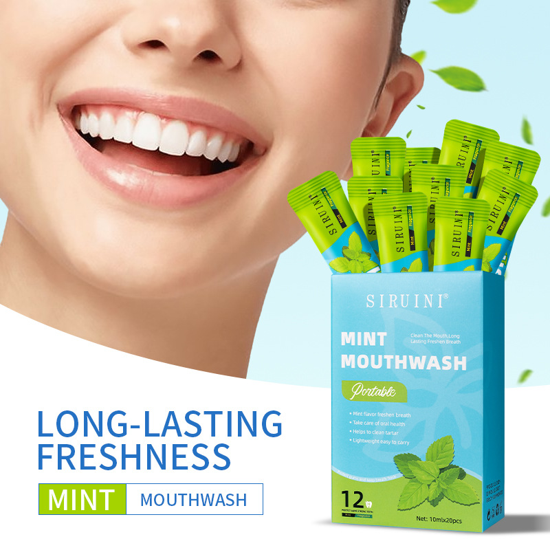 20개입 일회용 구강청결제 무알콜 레몬 복숭아 민트 치 - Whitening Mouthwash 리뷰 및 가격