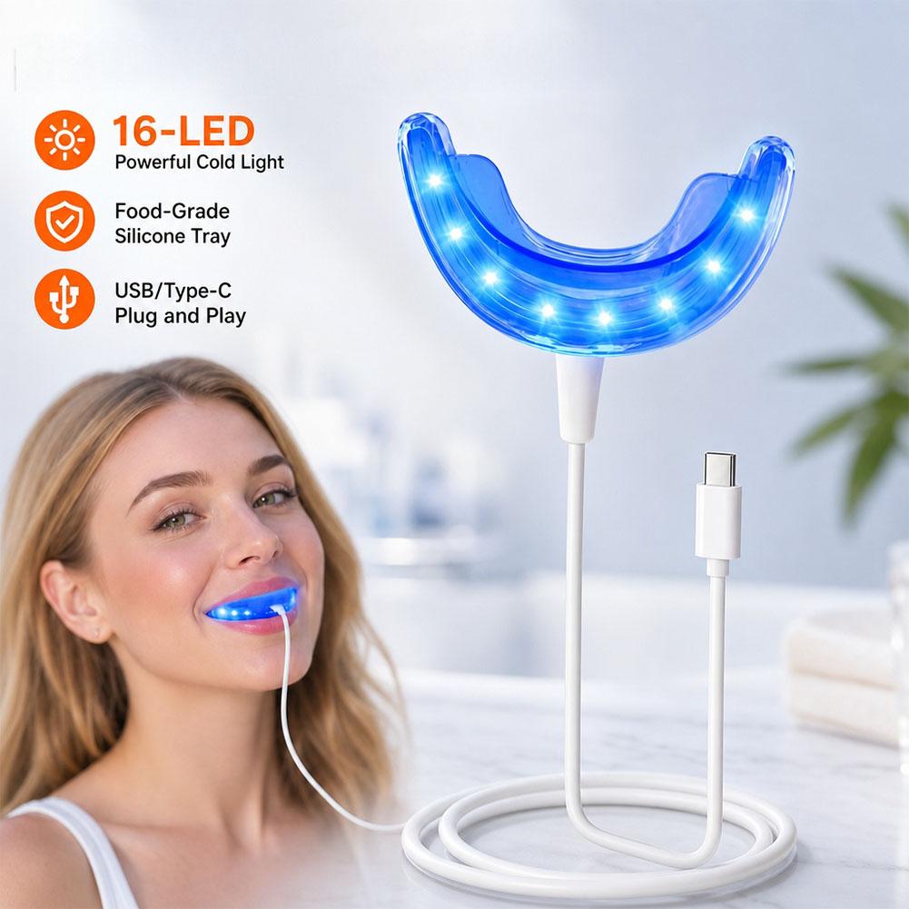 16 LED 치아 미백 라이트 타입 C 인터페이스 배터 - Led Mouth Tray 리뷰 및 가격
