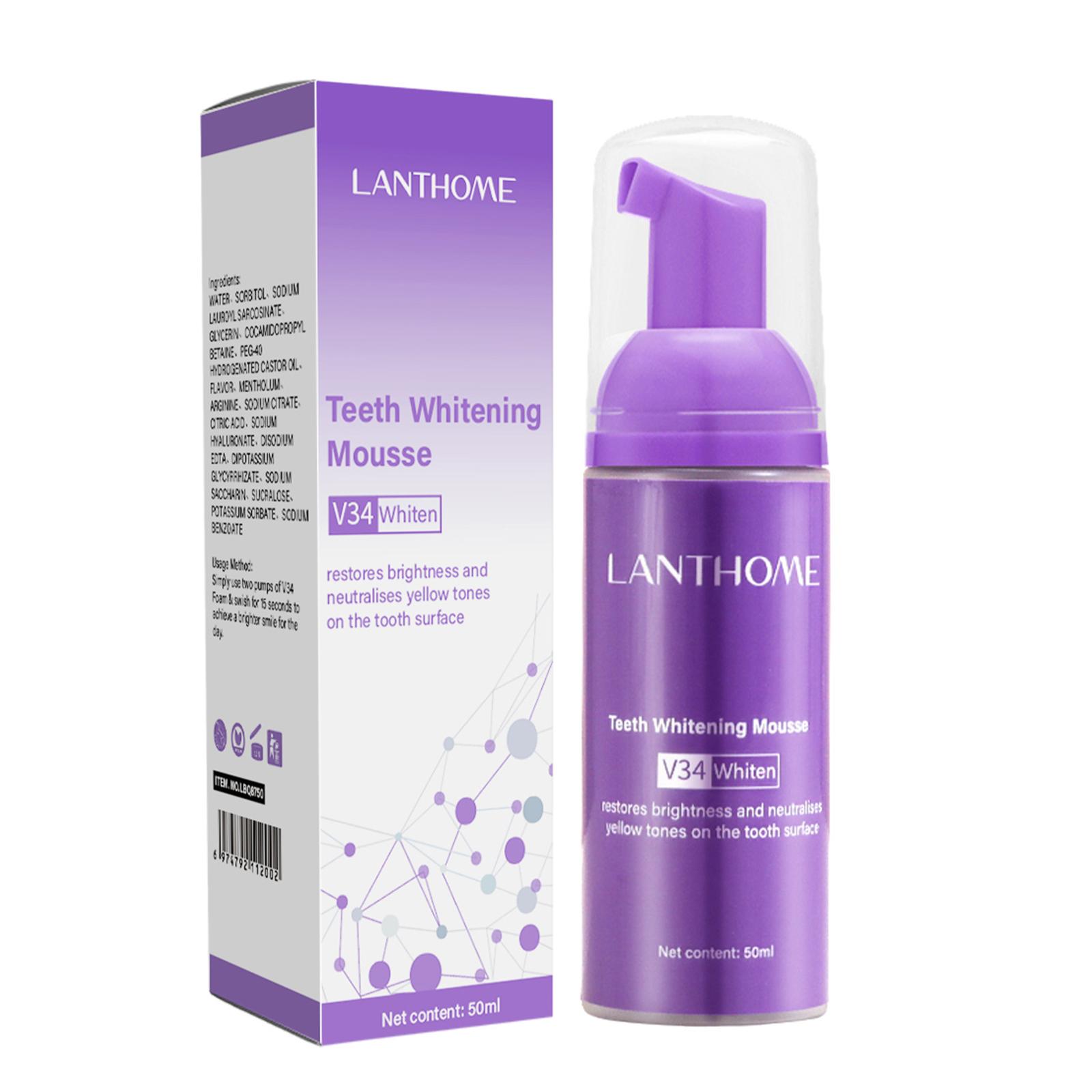 50MLTeeth 화이트닝 무스 얼룩 제거 신선한 호흡 - Teeth Whitening Foam Toothpaste 리뷰 및 가격