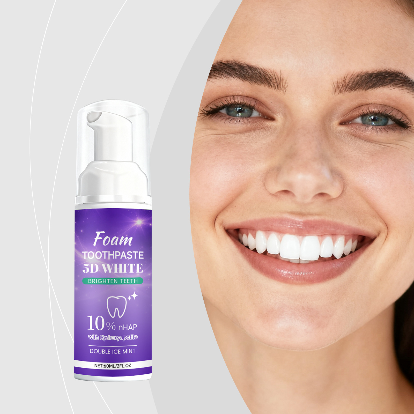5D 치아 미백 폼 치약, 누런 치아 플라그 제거, 구 - Teeth Whitening Foam Toothpaste 리뷰 및 가격