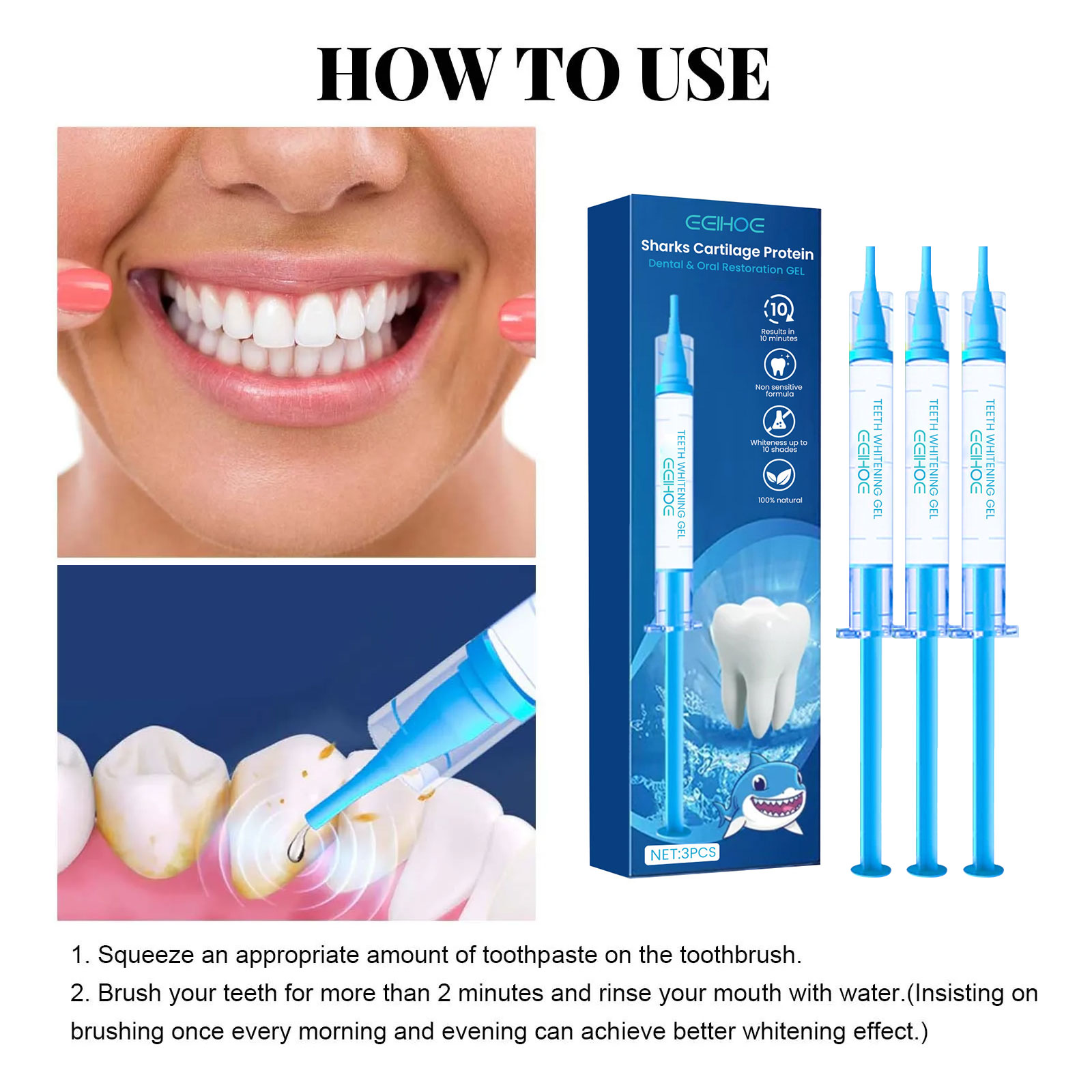 치아 미백 젤, 치아 미백, 얼룩 플라크 감소, 박테리 - Whitening Pen Bleach 리뷰 및 가격