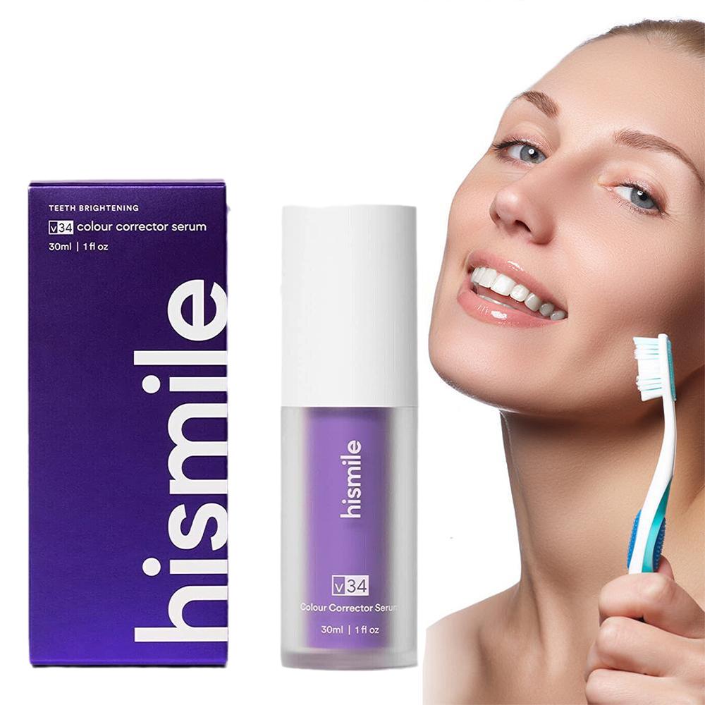 히스마일 V34 퍼플 치아 미백 세럼, 컬러 코렉터 브 - Teeth Whitening Crest 리뷰 및 가격