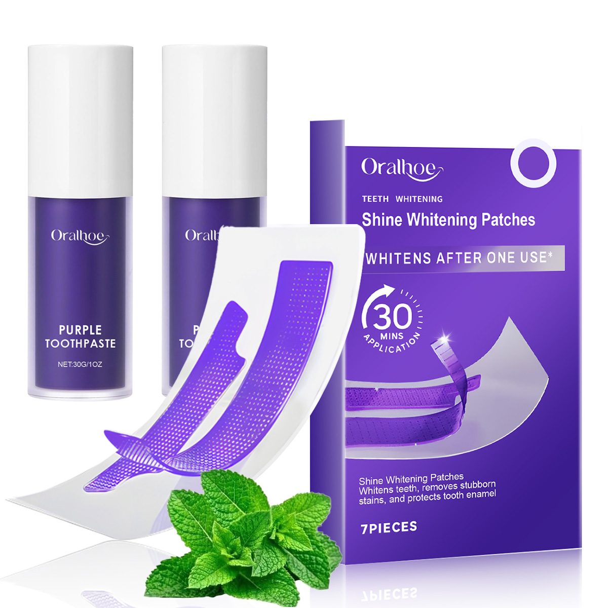 퍼플 치아 미백 콤보 키트 – 얼룩 제거 스트립 & 색 - Teeth Whitening In Office 리뷰 및 가격
