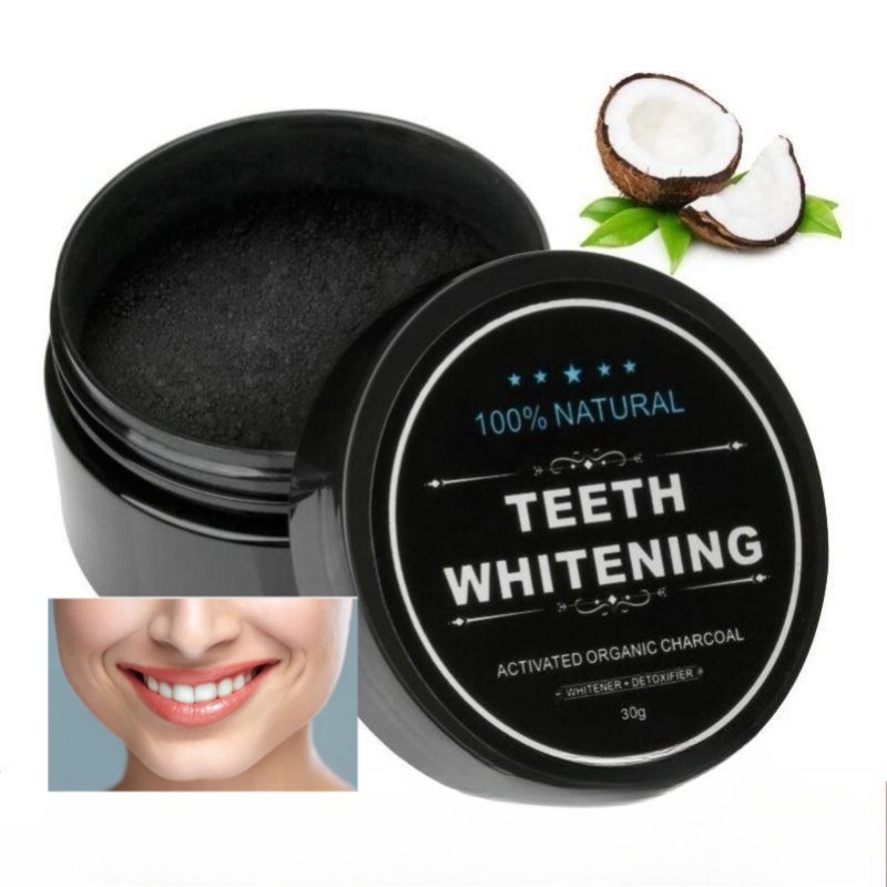 활성탄 치아 미백 파우더 1박스, 숯 치아 클리닝 파우 - Teeth Whitening Charcoal Powder 리뷰 및 가격
