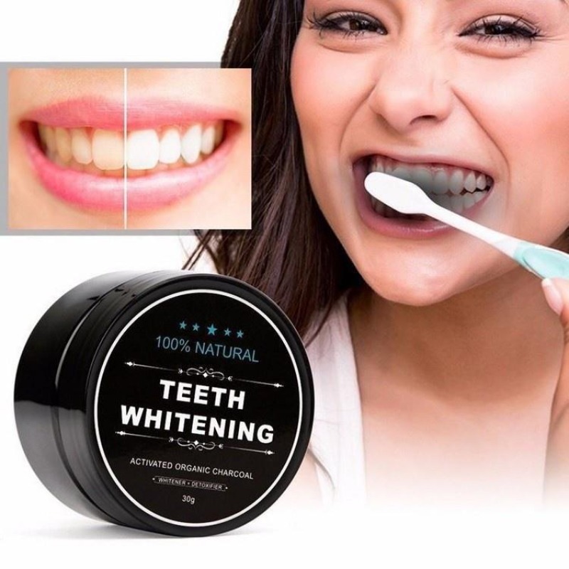 활성탄 치아 미백 파우더 1박스, 숯 치아 클리닝 파우 - Teeth Whitening Charcoal Powder 리뷰 및 가격