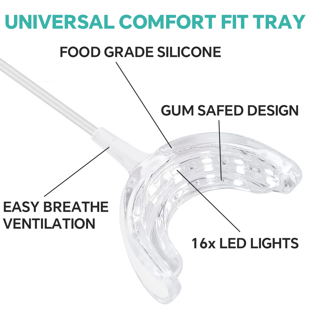 치아 미백 가속기 라이트, 16배 더 강력한 파란색 L - Led Mouth Tray 리뷰 및 가격