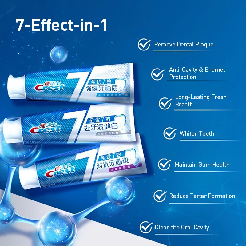 크레스트 7 이펙트 치약 치아 미백, 충치 예방 및 구 - Teeth Whitening Crest 리뷰 및 가격