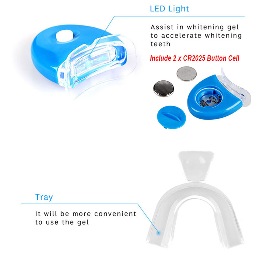3/6/10 치아 미백 키트 젤 주사기 44 과산화물  - Led Mouth Tray 리뷰 및 가격