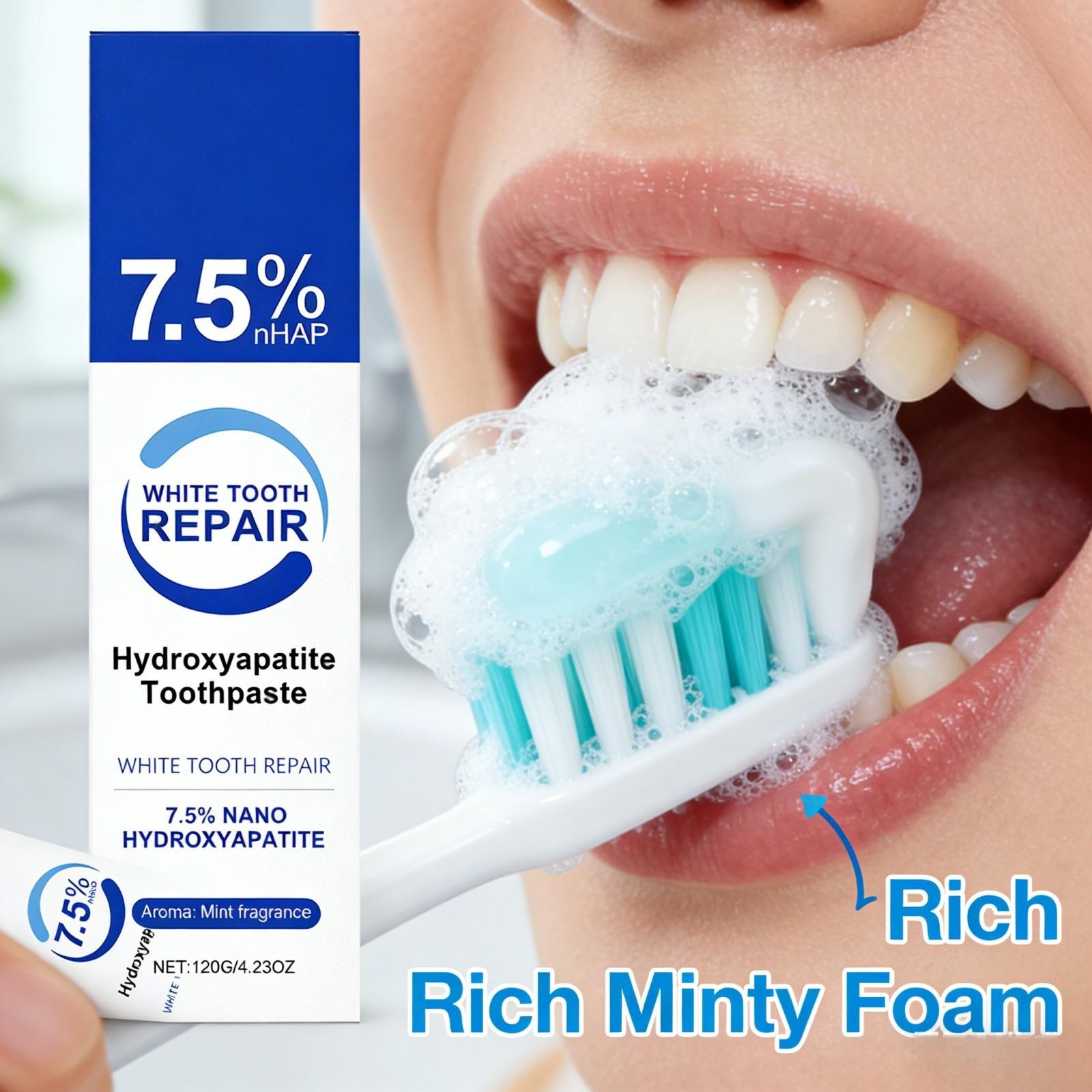 나노 하이드록시아파타이트 치약 - 민트향, 상쾌한 숨결 - Teeth Whitening Foam Toothpaste 리뷰 및 가격
